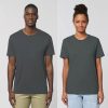 uniseks-svetlosiva-teniska-organichen-pamuk-150g-za-brandirane Unisex light graphite organic cotton t-shirt 150 g/m² premium quality for workwear, branding and promotional printing