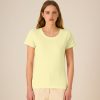 damska-svetlozelena-teniska-organichen-pamuk-za-brandirane Women's lemon sorbet organic cotton t-shirt premium quality for workwear, branding and promotional printing