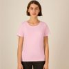 damska-rozova-teniska-organichen-pamuk-za-brandirane Women's cotton pink organic cotton t-shirt premium quality for workwear, branding and promotional printing