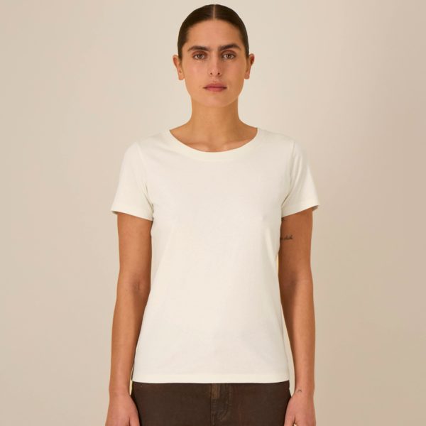 damska-ekryu-teniska-organichen-pamuk-za-brandirane Women's natural raw organic cotton t-shirt premium quality for workwear, branding and promotional printing