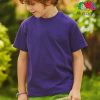 Kids purple cotton t-shirt for custom printing, embroidery and promotional branding, 165 g/m²
