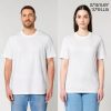 premium-uniseks-byala-teniska-organichen-pamuk-180g-za-brandirane Premium unisex white organic cotton t-shirt 180 g/m² high quality for workwear, corporate branding and promotional printing