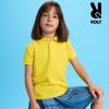 Kids' Yellow polo shirt with collar made from 100% cotton, ideal for school uniforms, embroidery, custom printing and everyday children's wear.