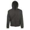 svetlografiten-suitchar-s-kachulka-i-cip-fruit-of-the-loom-classic-280g-predna-strana Light graphite Fruit of the Loom Classic full zip hooded sweatshirt with kangaroo pocket, front view