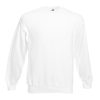 White Fruit of the Loom Classic men's crewneck sweatshirt, front view