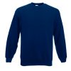 Navy Fruit of the Loom Classic men's crewneck sweatshirt, front view