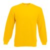 Sunflower yellow Fruit of the Loom Classic men's crewneck sweatshirt, front view