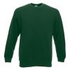 Bottle green Fruit of the Loom Classic men's crewneck sweatshirt, front view