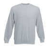 Heather grey Fruit of the Loom Classic men's crewneck sweatshirt, front view