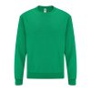 Retro heather green Fruit of the Loom Classic men's crewneck sweatshirt, front view