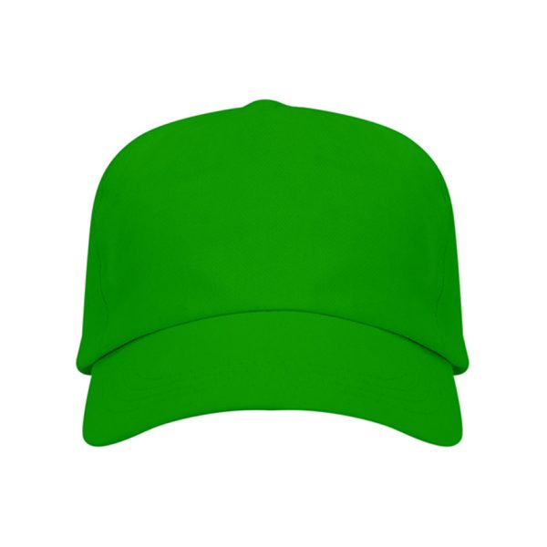 Front view of fern green GO7041C children's five-panel promotional cap