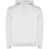 Men's white two-tone hooded sweatshirt with kangaroo pocket and contrast hood lining
