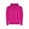 Children's fuchsia two-tone hooded sweatshirt with kangaroo pocket and contrast hood lining